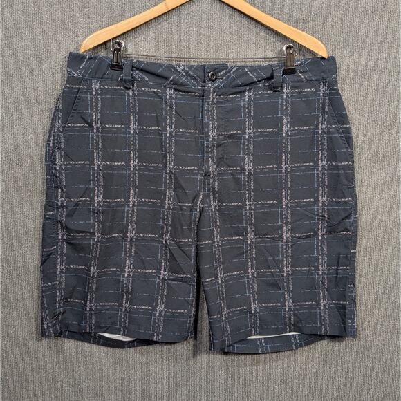 Under Armour Shorts Mens 38 Plaid Flat Front Chino Golf Adult Casual Stretch - Picture 1 of 13